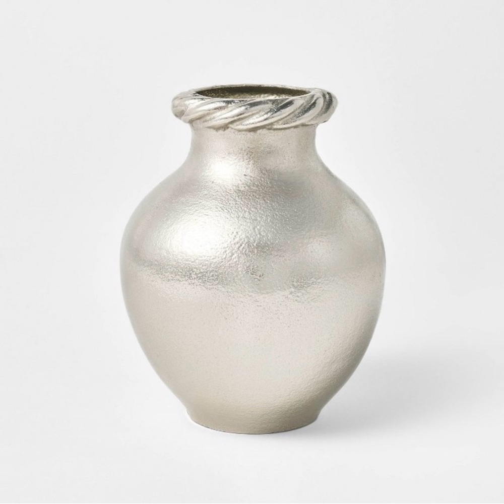 Small Silver Vase— Threshold designed with Studio McGee